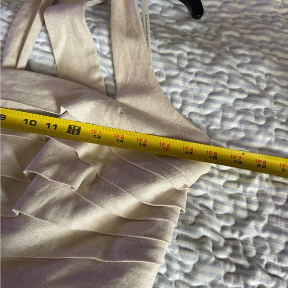 Donna Karan Halter Neck linen blend Midi Dress - Picture 11 of 11